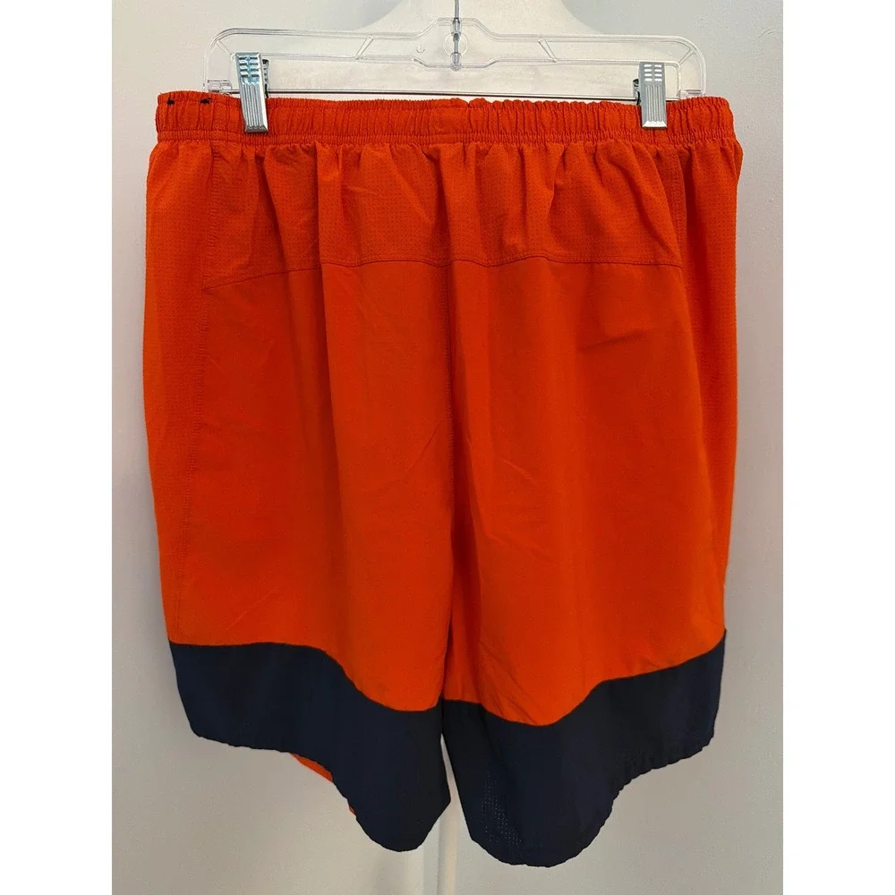 Nike Illinois Fighting Illini Dri-FIT On-Field Shorts Orange Navy Mens XXL